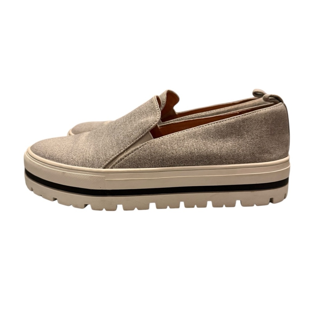 HALOGEN TEAGAN GREY PLATFORM SLIP ON SNEAKERS TRAINERS W 7M